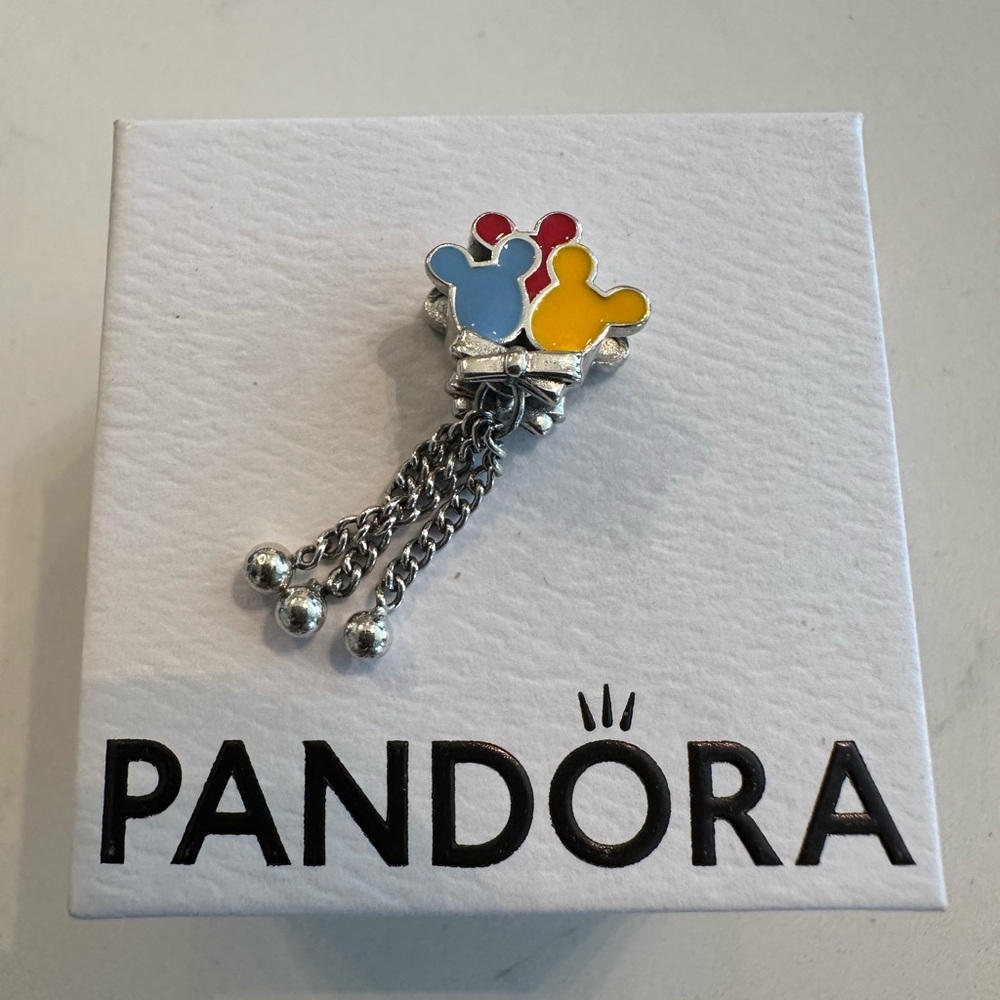 NWOT Disney Parks Mickey Mouse Balloons Charm Sterling Silver 925